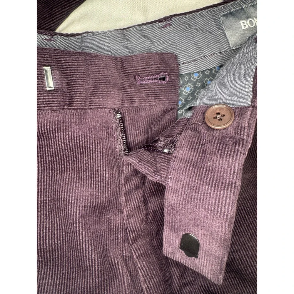 Bonobos Straight Leg Corduroy Pants Mens 30x30 Purple Plum‎ Stretch Trousers